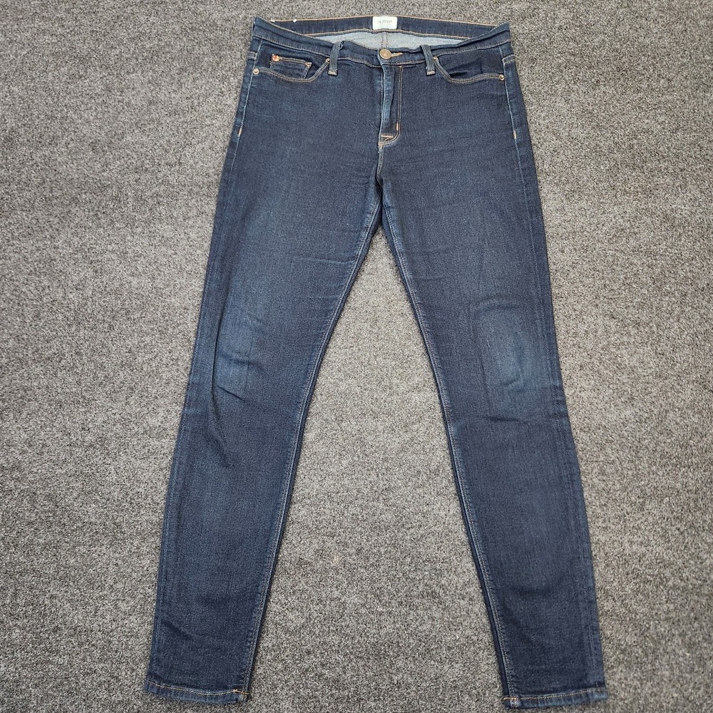Hudson Womens 30 Nico Super Skinny High Rise Dark Wash Blue Jeans Stretch